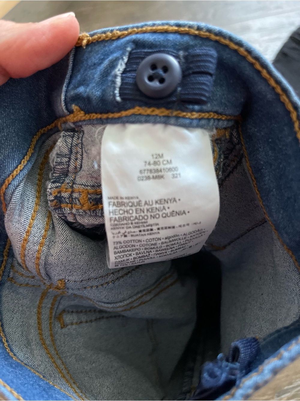 Levi's Toddler Denim Jeggings Trio - Black, Medium Blue, Light Blue 12 Month - Picture 3 of 4